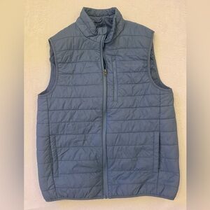Eddie Bauer Men's Blue Packable Quilted Puffer Vest SIZE L